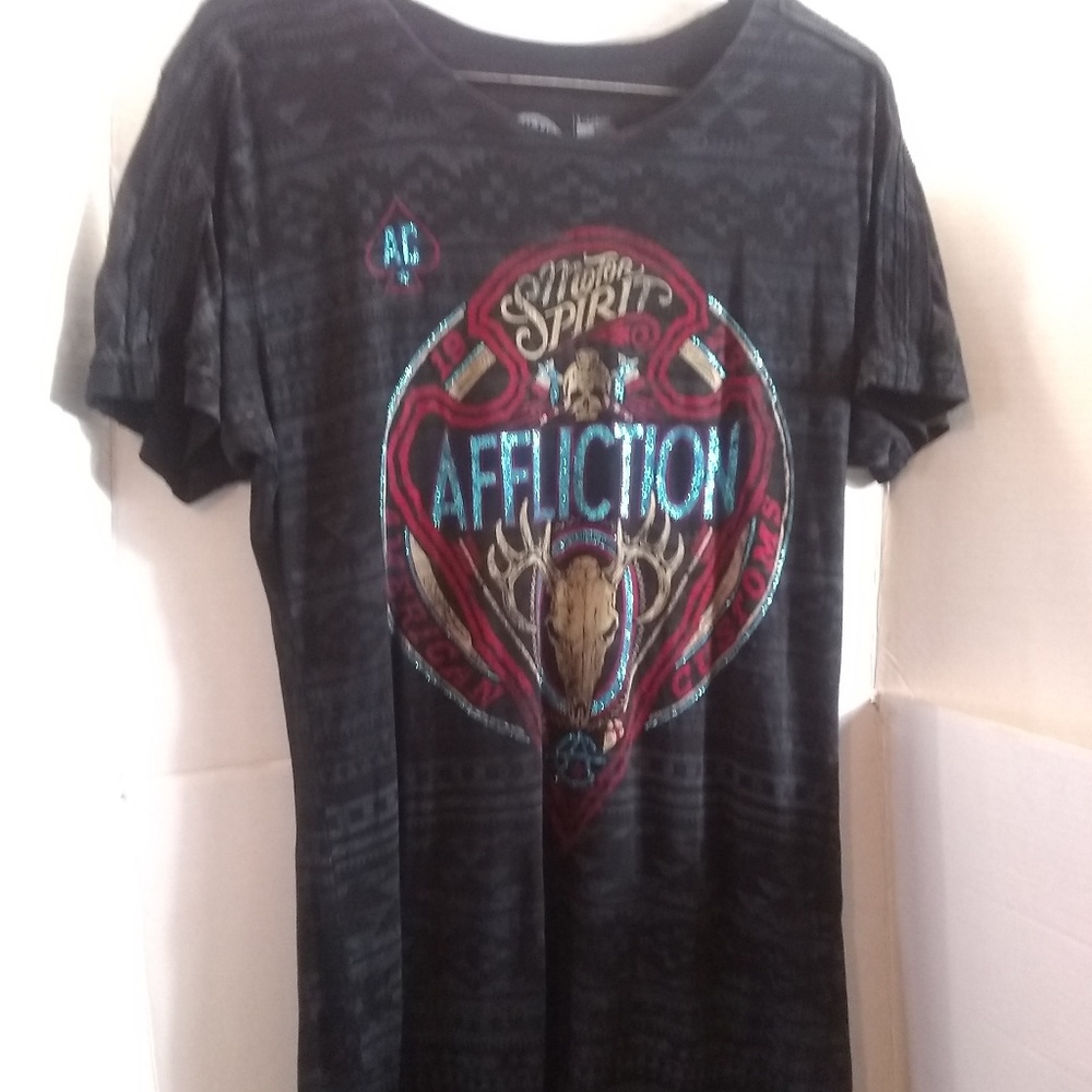 MEN AFFLICTION AMERICAN CUSTOMS GRAPHIC TEE